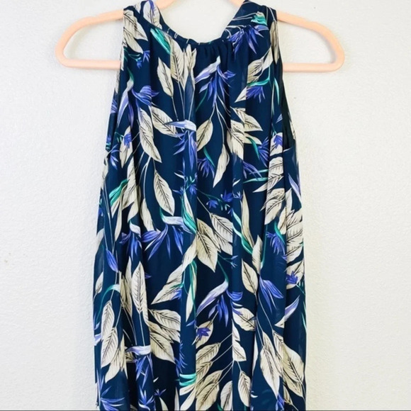 NEW COLLECTION Made In Italy Palm\Leaf Print‎ Chiffon Dress Medium - Picture 1 of 7